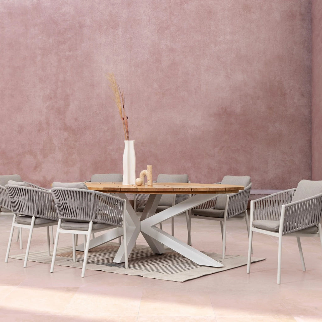 FLORENCIA Outdoor Dining Chair in White - Bizzotto | Milola