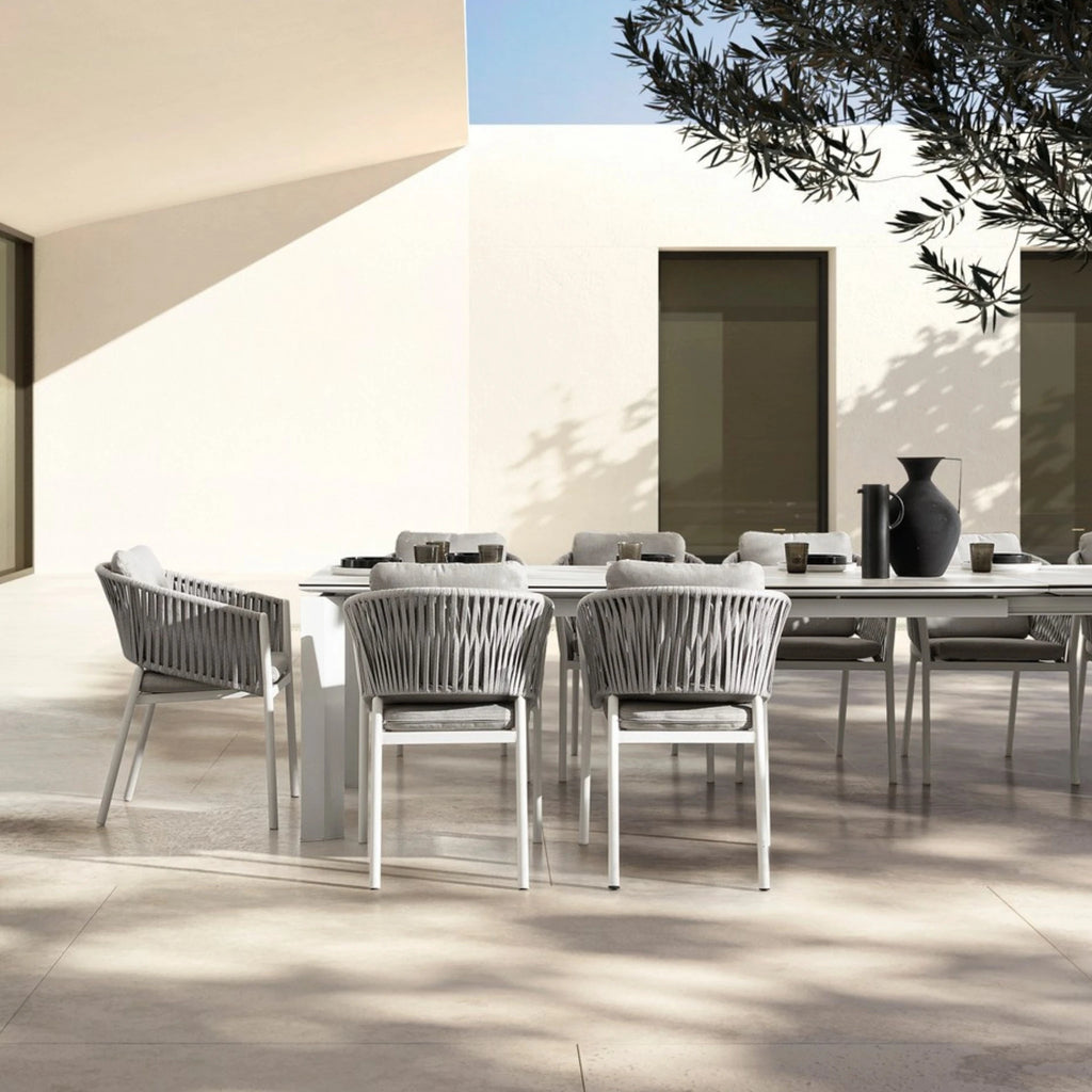 FLORENCIA Outdoor Dining Chair in White - Bizzotto | Milola