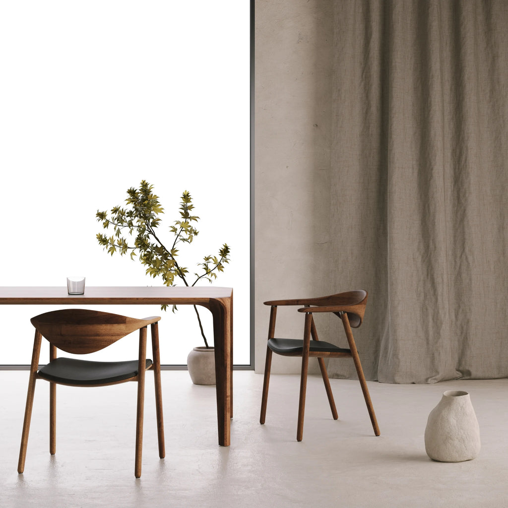FLOW Dining Table in Walnut Natural Oil - Artisan | Milola