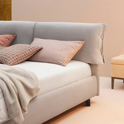 GISELLE H.25 Bed in Light Grey Eden Col 037 - Twils | Milola