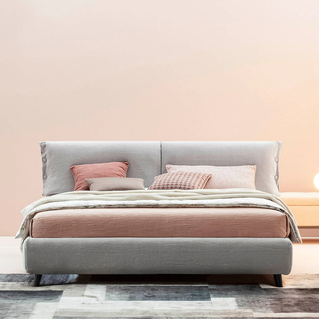 GISELLE H.25 Bed in Light Grey Eden Col 037 - Twils | Milola