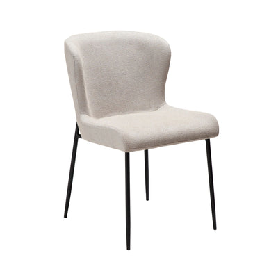 GLAM Dining Chair - Fabric, Metal Legs