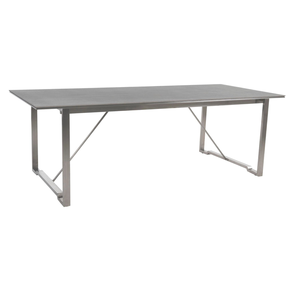 GOTLAND - Outdoor Dining Table - Stainless Steel - Brafab | Milola