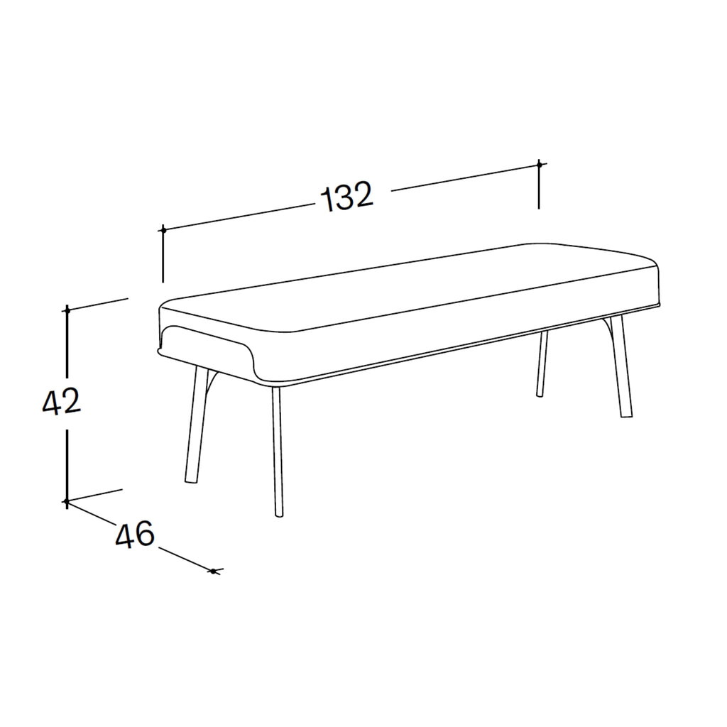 GABRI Bedroom Bench - Bolzan Letti | Milola