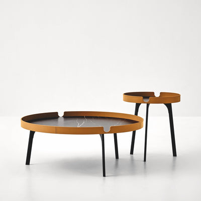 GABRI Bedside/Coffee Table - in Leather - Bolzan | Milola