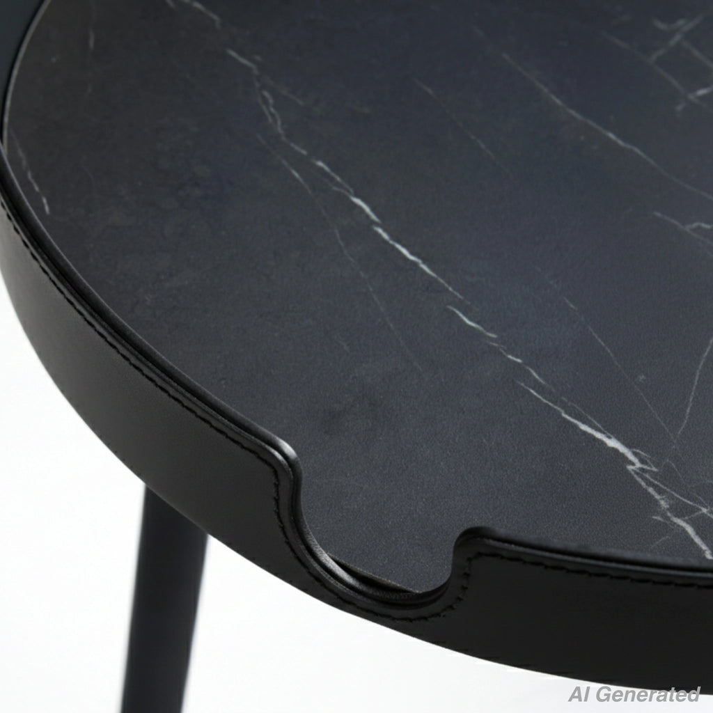 GABRI Bedside/Coffee Table - in Leather - Bolzan | Milola