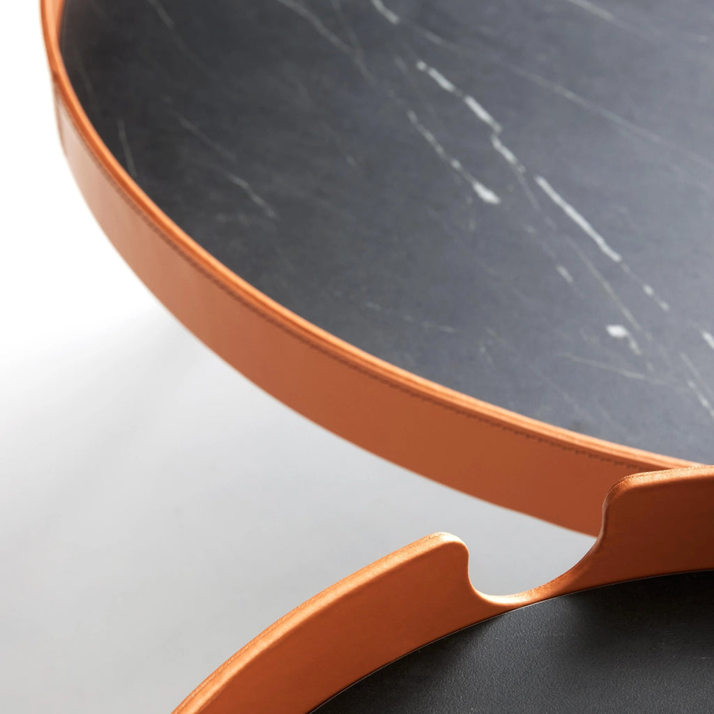 GABRI Bedside/Coffee Table - in Leather - Bolzan | Milola