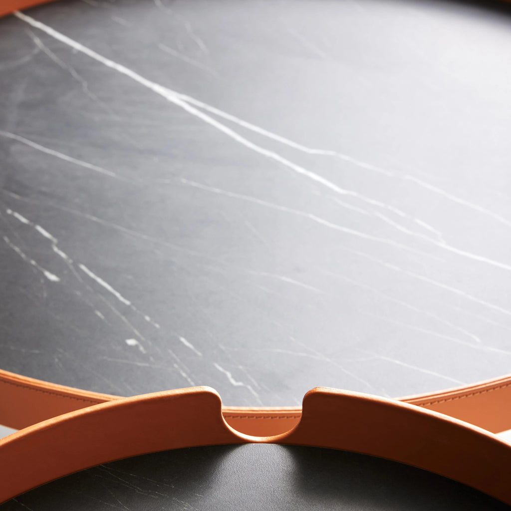 GABRI Bedside/Coffee Table - in Leather - Bolzan | Milola