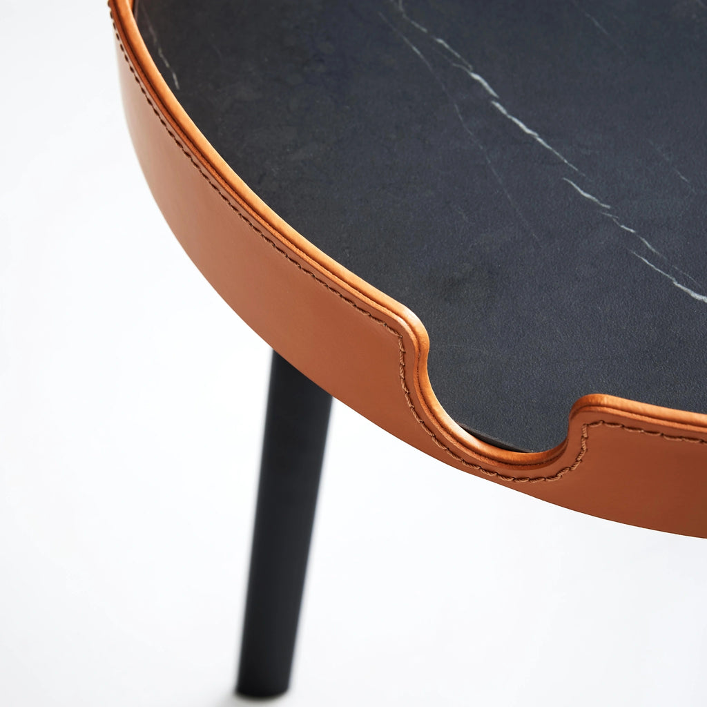 GABRI Bedside/Coffee Table - in Leather - Bolzan | Milola