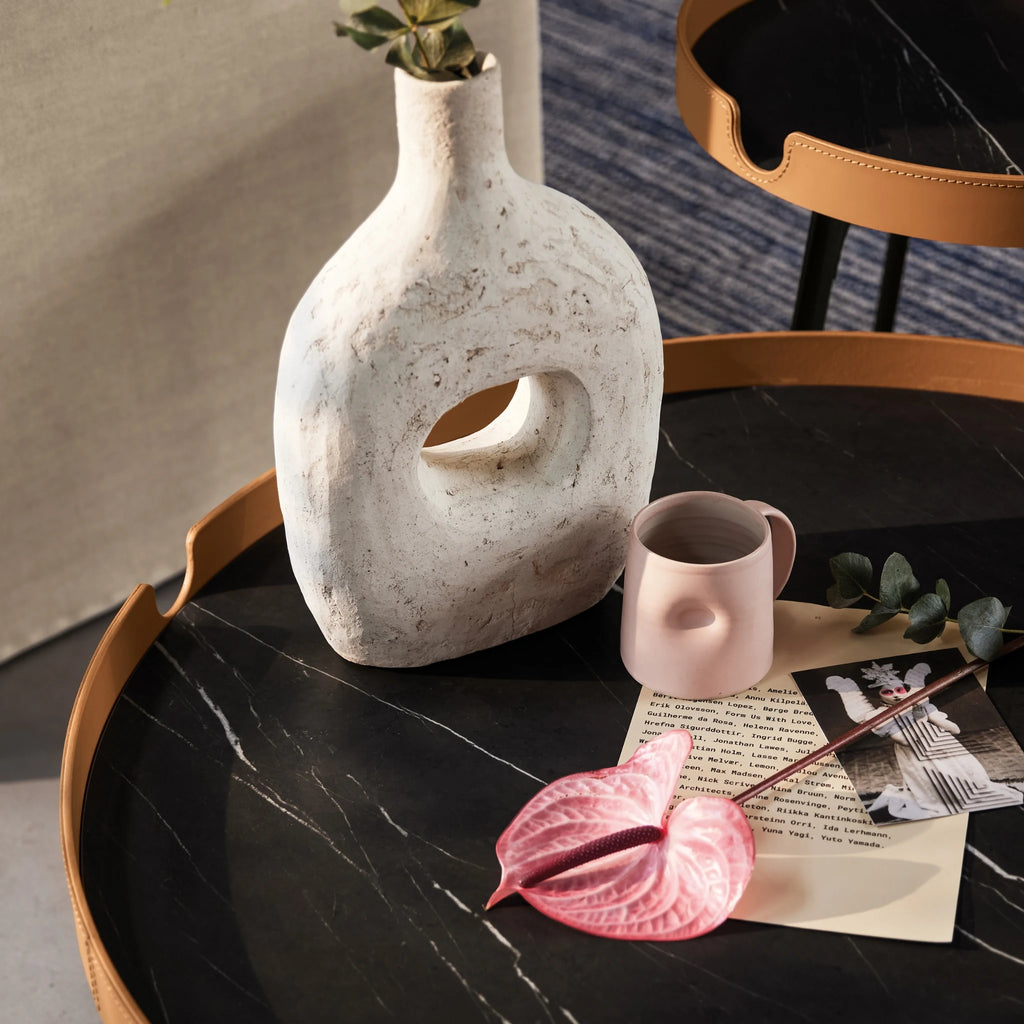 GABRI Bedside/Coffee Table - in Leather - Bolzan | Milola