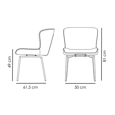 GLAM Swivel Chair Dimensions - Danform | Milola