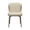 Dark Beige bouclé w. shimmer (FROSTED ALMOND) with antique brass swivel legs