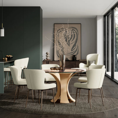 GLAM Swivel Chair in Frosted Almond - Danform | Milola