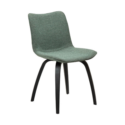 Glee Dining Chair - Fabric, Black Wooden Legs