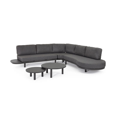 HERCULES Outdoor Corner Sofa Set in Antracite - Bizzotto | Milola
