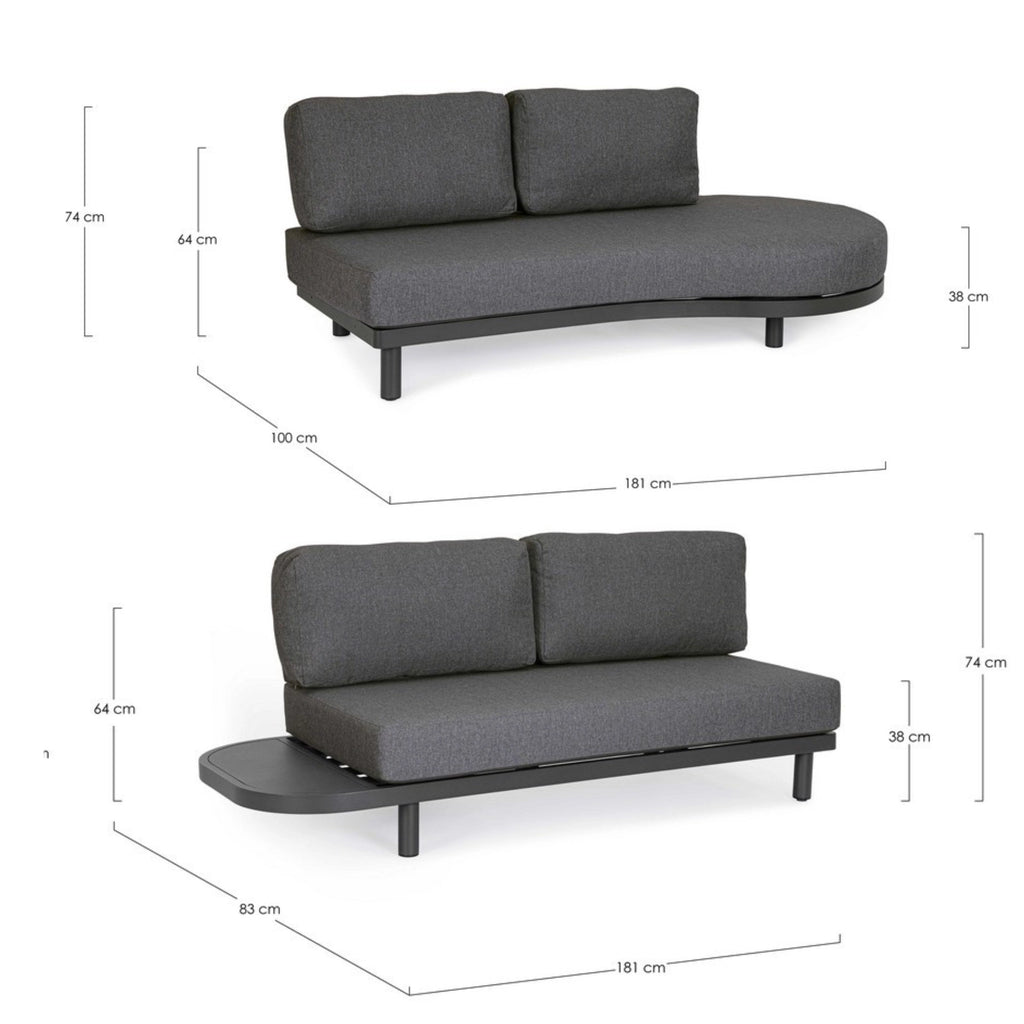 HERCULES Outdoor Corner Sofa Set Dimensions - Bizzotto | Milola