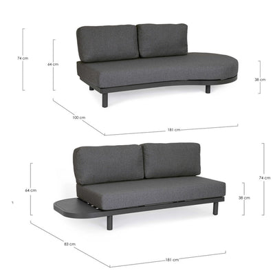HERCULES Outdoor Corner Sofa Set Dimensions - Bizzotto | Milola