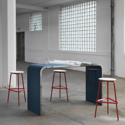 HIGH LINE M10 Metal Desks/Dining Table - Modern Furniture in Blue - Müller | Milola