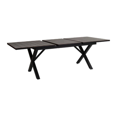 HILLMOND - Extendable Outdoor Dining Table in Black Matt - Brafab | Milola