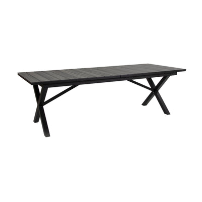 HILLMOND - Extendable Outdoor Dining Table in Black Matt - Brafab | Milola