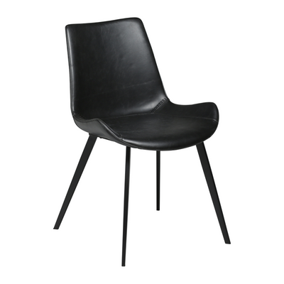 HYPE Dining Chair - Art. Leather, Black Metal Legs