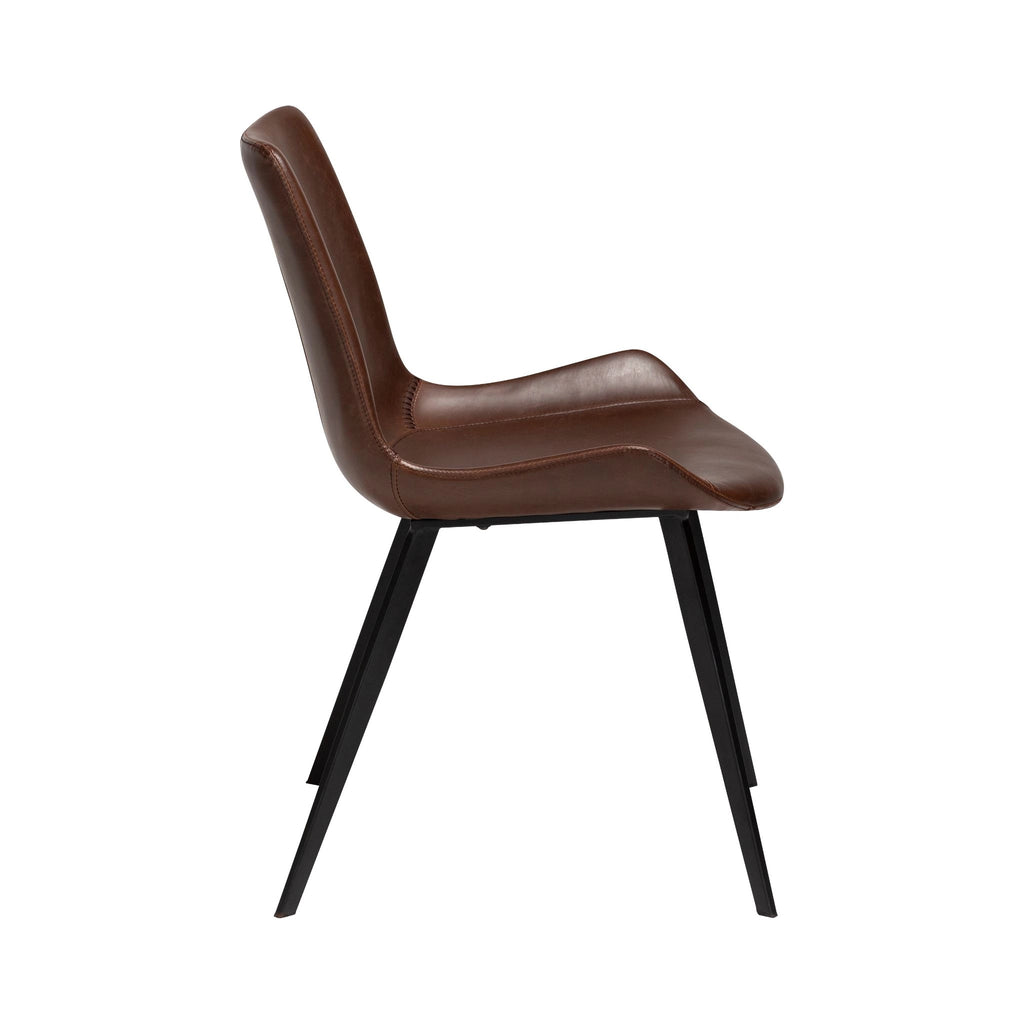 HYPE Dining Chair - Art. Leather, Black Metal Legs