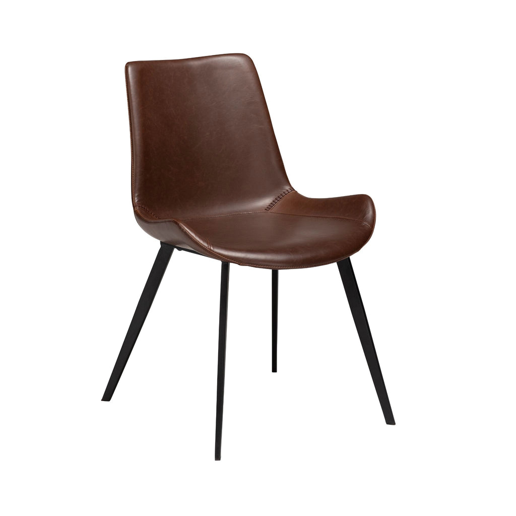 HYPE Dining Chair - Art. Leather, Black Metal Legs