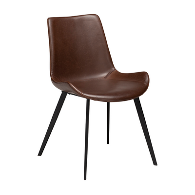 HYPE Dining Chair - Art. Leather, Black Metal Legs