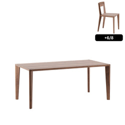 HANNY Dining Table in Walnut Natural Oil - Artisan | Milola
