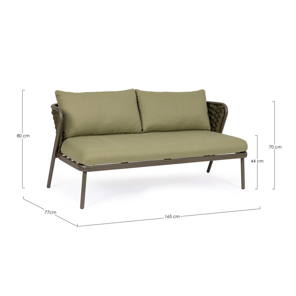 HARLOW Outdoor Sofa in Green - Bizzotto | Milola