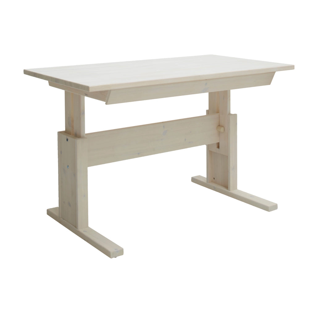 Height Adjustable Desk with Drawer in White-Wash - Lifetime Kids | Milola