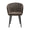 Brown bouclé and faux leather (MAJOR BROWN) with black metal legs