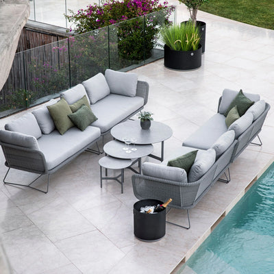 Horizon Modular Sofa - Modern Outdoor Sofa in Light Grey - Cane-Line | Milola