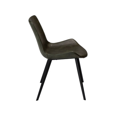 HYPE Dining Chair - Art. Leather, Black Metal Legs