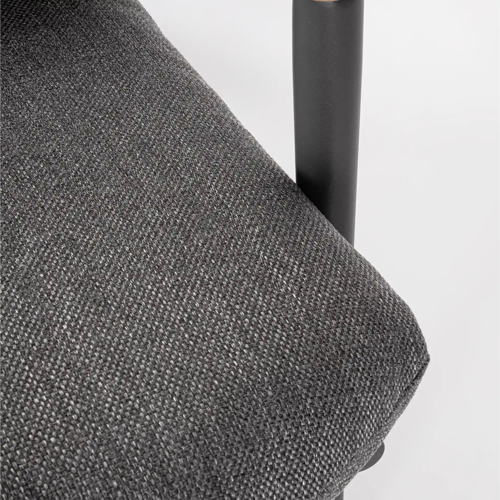 IBISCO Lounge Chair with Footstool in Antracite - Bizzotto | Milola