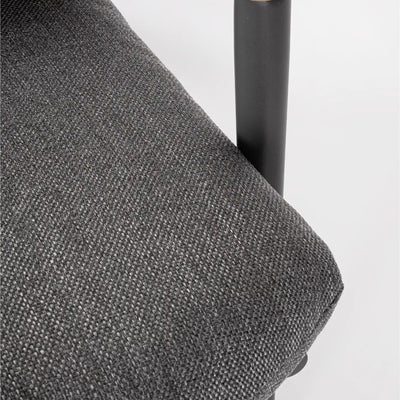 IBISCO Lounge Chair with Footstool in Antracite - Bizzotto | Milola