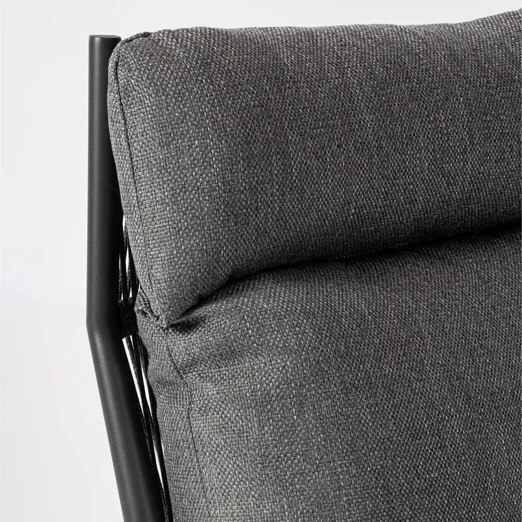 IBISCO Lounge Chair with Footstool in Antracite - Bizzotto | Milola