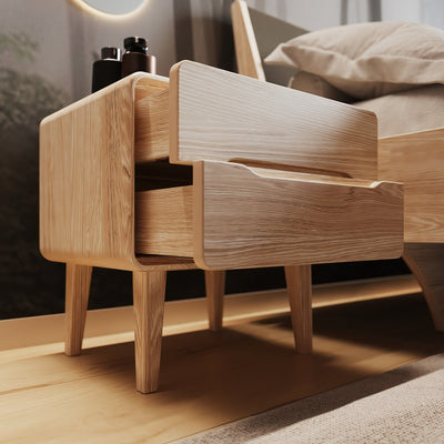 LYS - Bedside Table with 2 Drawers | Milola