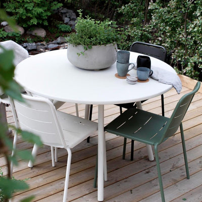Area Outdoor Round Dining Table - Aluminium - incl. Cover