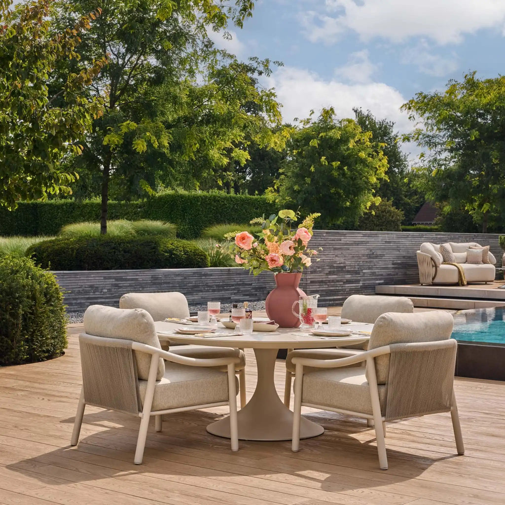 ITZA Low Dining Chair in Camel Sand - SUNS | Milola