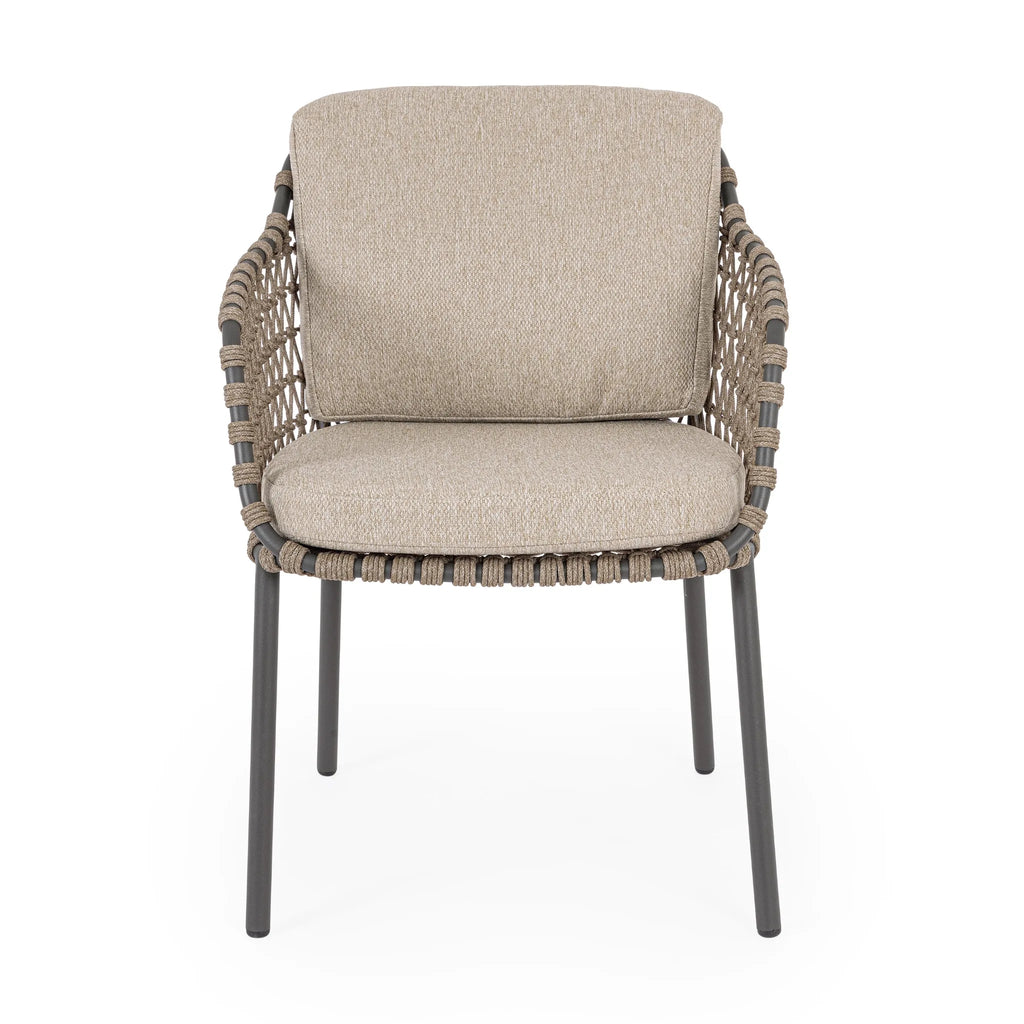 IVISSA Outdoor Dining Chair in Beige - Bizzotto | Milola