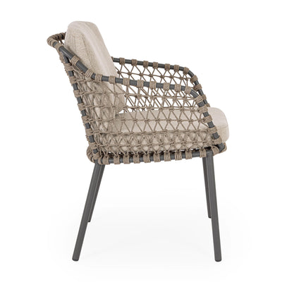 IVISSA Outdoor Dining Chair in Beige - Bizzotto | Milola