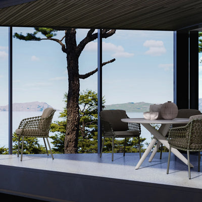 IVISSA Outdoor Dining Chair in Green - Bizzotto | Milola