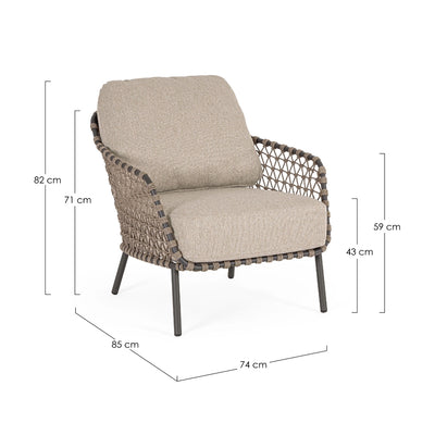 IVISSA Outdoor Lounge Chairs Dimensions - Bizzotto | Milola
