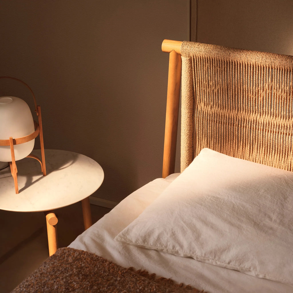 JACK-E INTRECCIO Bed with Woven Headboard - Bolzan | Milola