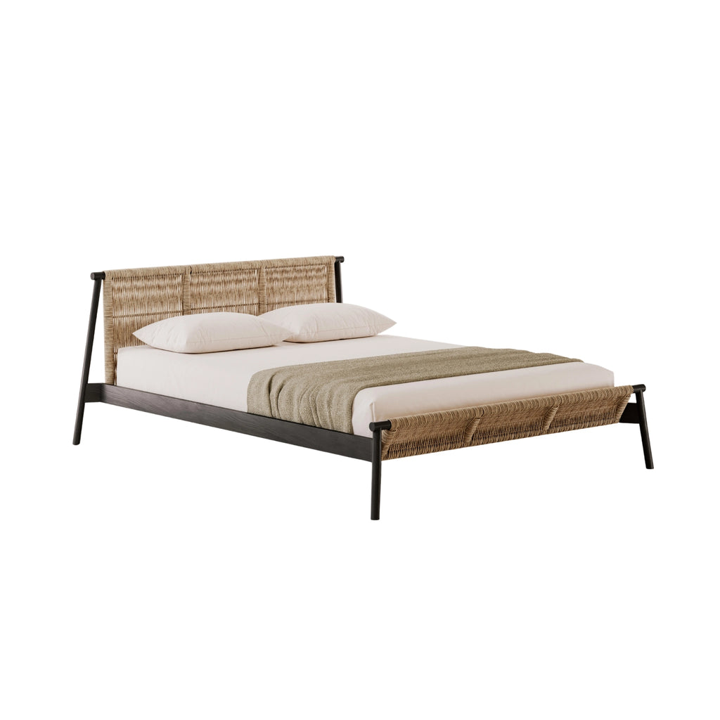JACK-E INTRECCIO Bed with Woven Headboard - Bolzan | Milola