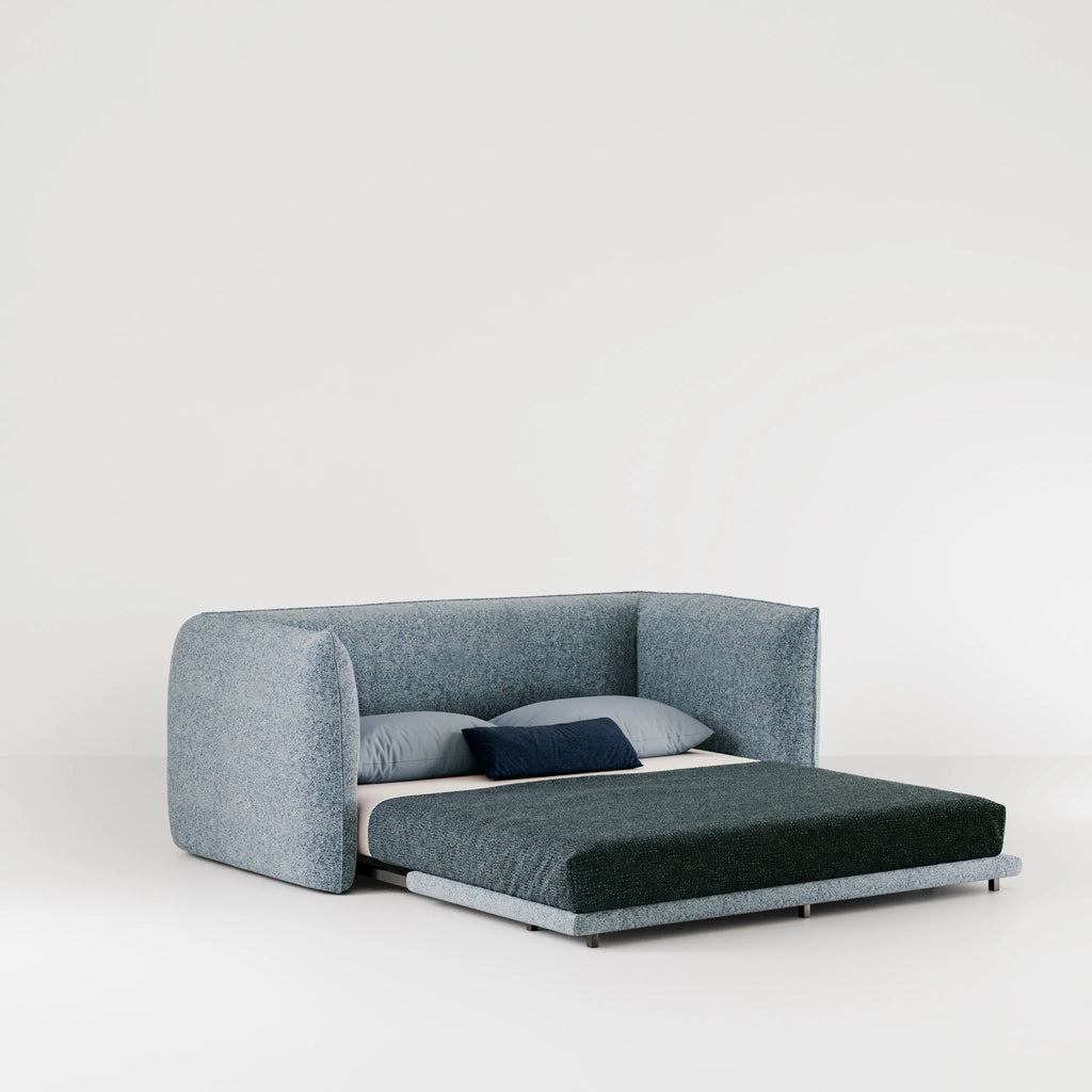 JILL Day Bed - Upholstered Day Bed in Grey Blue - Bolzan | Milola