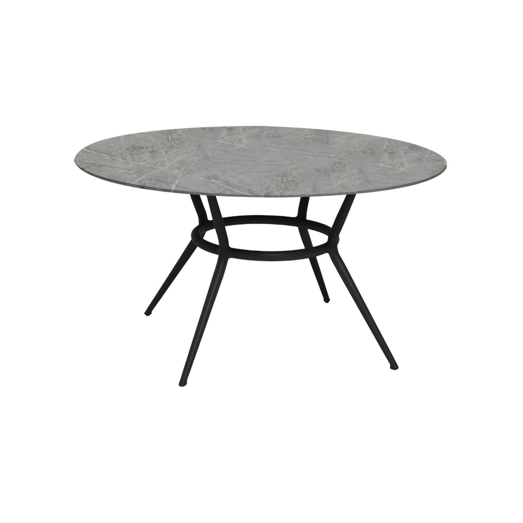 JOY - Round Outdoor Dining Table - Aluminium/Laminate/Ceramic/Teak - CaneLine | Milola