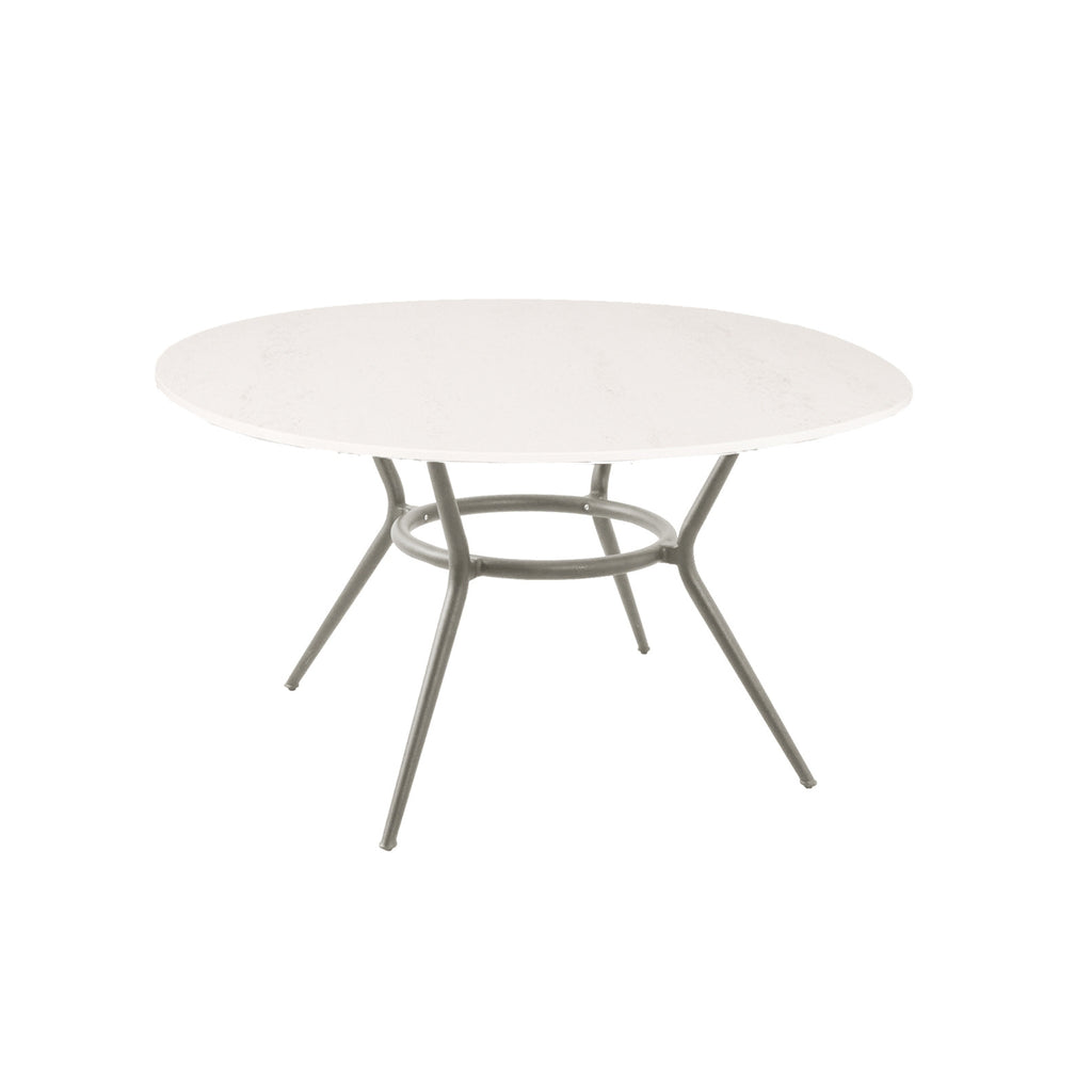 JOY - Round Outdoor Dining Table - Aluminium/Laminate/Ceramic/Teak - CaneLine | Milola
