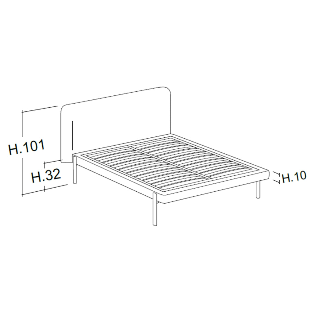 JOY Upholstered Bed - Minimalist Bed - Bolzan | Milola